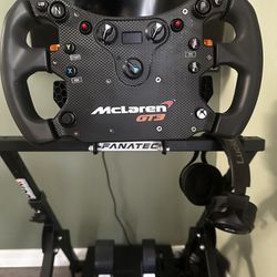 XB & PC)Fanatec McLaren GT3 Wheel & CSL DD 5 NM with CSL Pedals inducing GT Omega Apex Wheel Stand