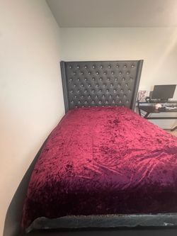 Diamond grey Queen bed frame $200