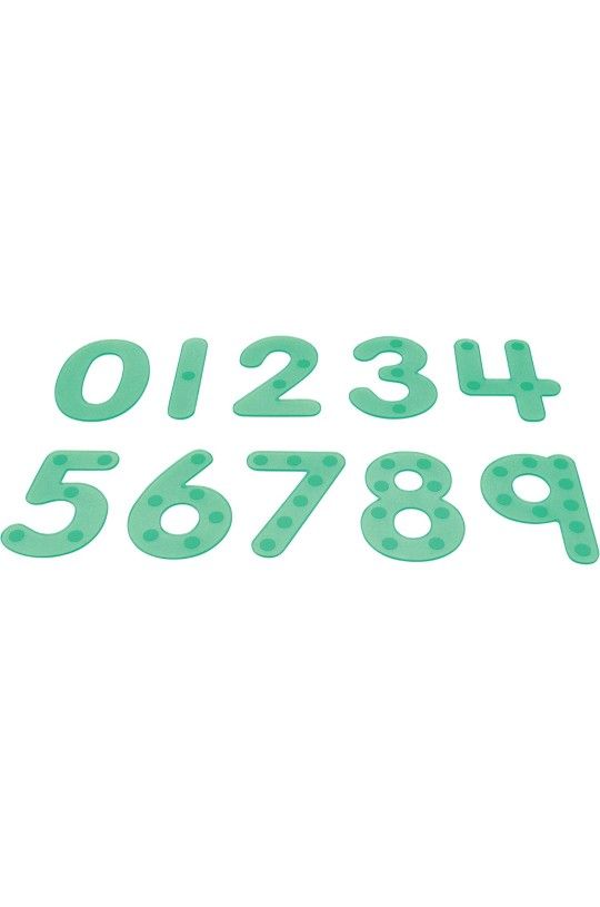 TickiT SiliShapes Dot Numbers - Set of 10 - Transparent Silicone Numbers with...