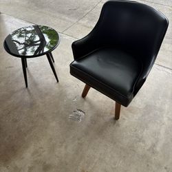Mid Century Chair And Table