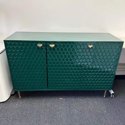 3 Door Green Locker Accent Storage Cabinet（scrach on the door）