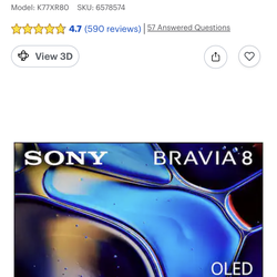 Sony 77" Class - BRAVIA 8 OLED Series