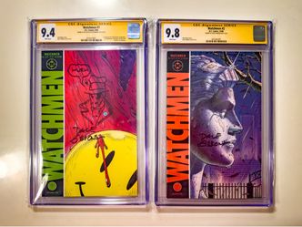 Watchmen #1 & #2 • CGC 9.4 & 9.8 • SKETCH & SIGNED BY DAVE GIBBONS