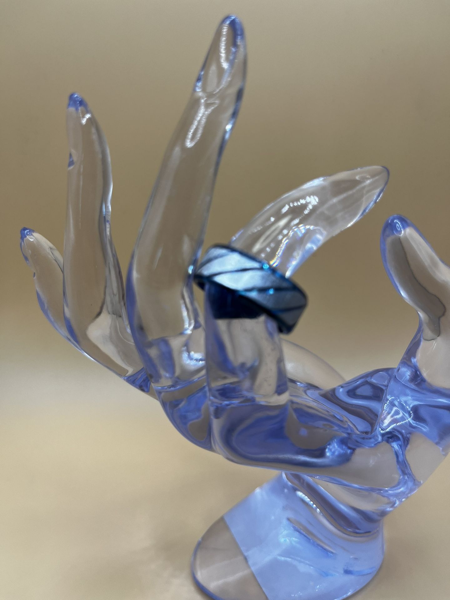 A Beautiful Blue & Silver Stainless Steel Ring