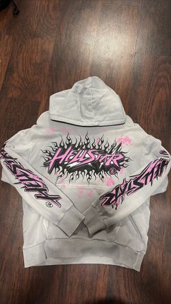 Pink and Gray Hellstar Hoodie