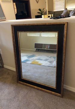 Large chocolate and gold mirror