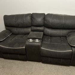 Dark Gray Reclining Couch