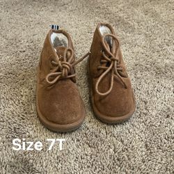 Náutica Brown Fur Boots With Shoe Lace Size 7T