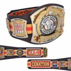 John Cena WWE Farewell San Diego Title Belt Spinner Autographed NEW 