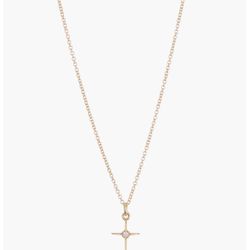 Gold Diamond Cross Necklace 