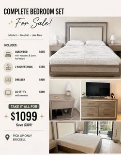 Bedroom dresser nightstand tv