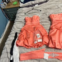 Coral Brides Mades Dresses
