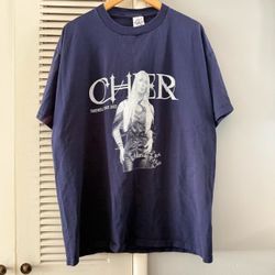 Vintage 2002 CHER Farewell Tour Navy Blue T-shirt  Sz XL