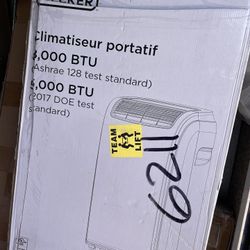 BLACK+DECKER 8,000 BTU Portable Air Conditioner up to 350 Sq. with Remote Control, White