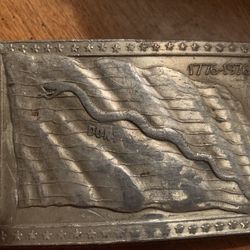 Vintage Brass Don’t Tread On Me Belt Buckle 