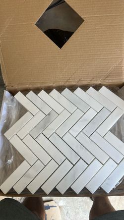 Riad tile Casablanca carrera and herringbone  and 6x12 subway tiles honed