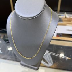 21k Gold Figaro Chain 21 Inches 