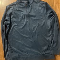 Kirkland Signature Men’s Quarter 1/4 Zip Pullover, Blue, Size medium 