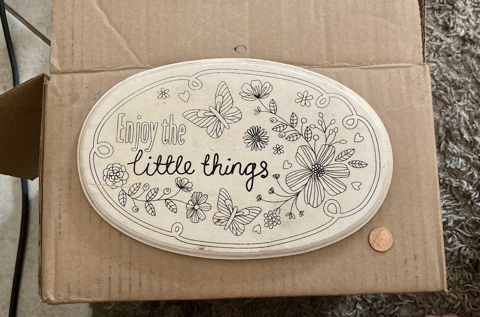 Wood Plaque Enjoy Little Things
