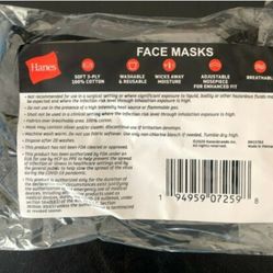 5 Pack Face Mask By Hanes