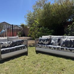 Modway Wicker Sofa And Loveseat 