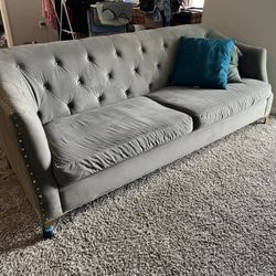 Grey Tuffed Sofa 