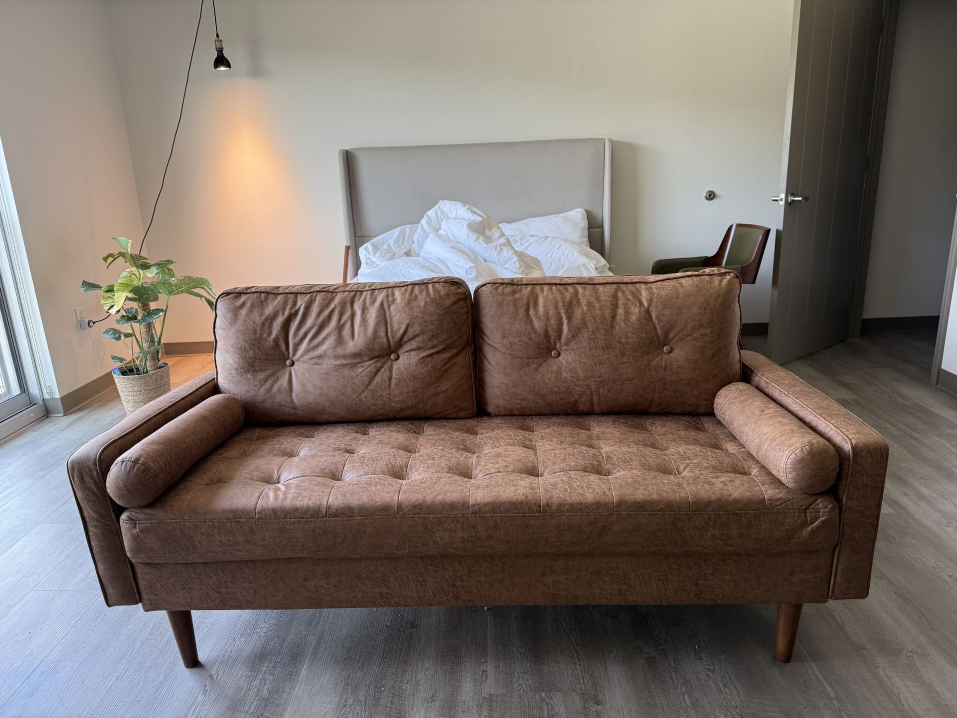 Faux Leather Couch