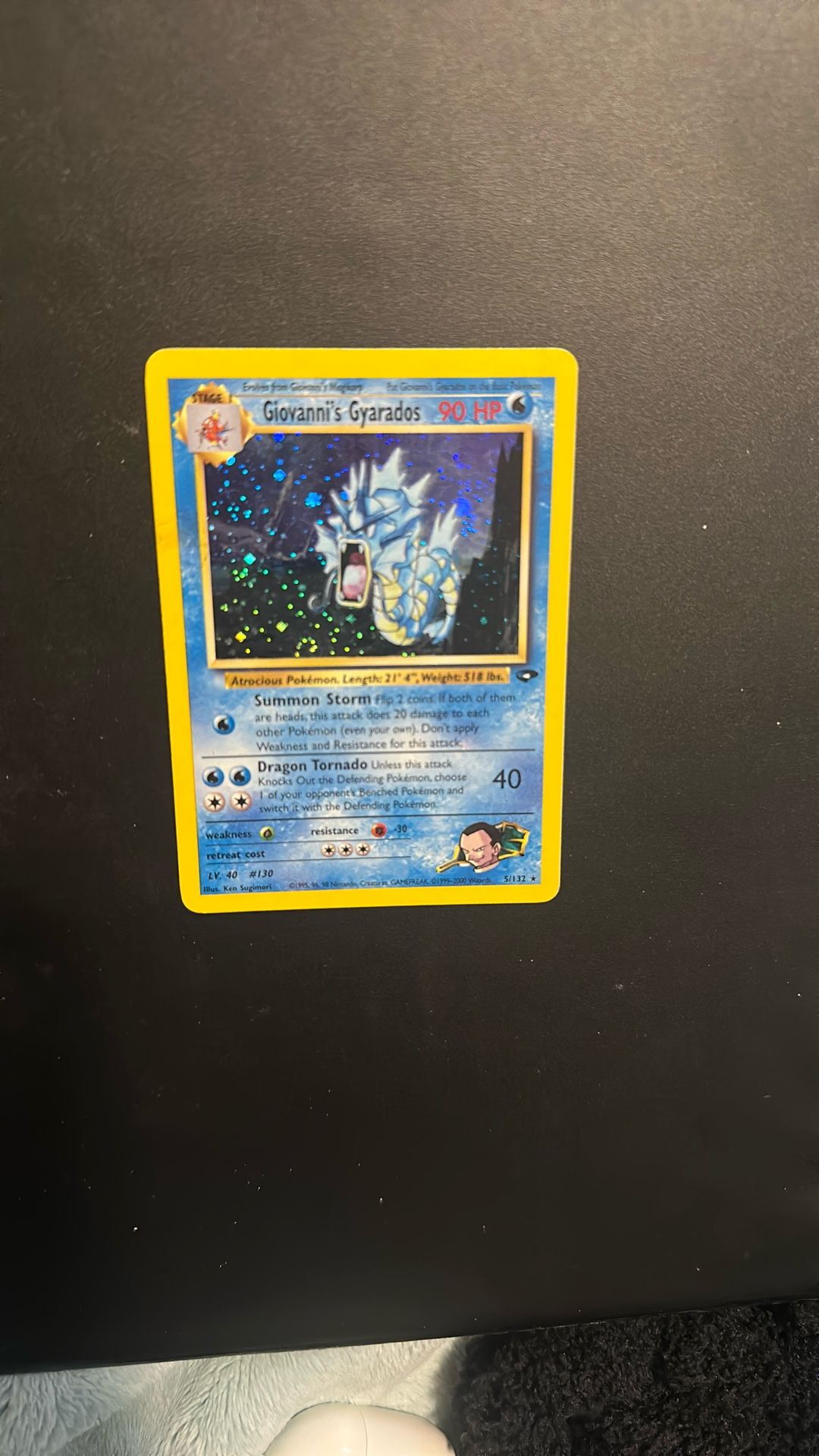💧 Giovanni’s Gyarados Holo – Gym Challenge (5/132) – Vintage Pokémon Card 💥