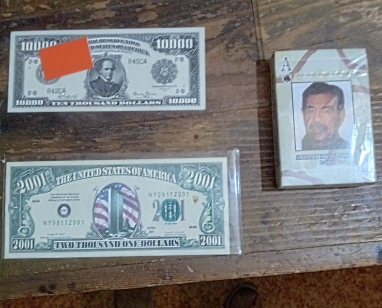 NOS VTG US Military Iraq Most Wanted Playing Card Pack w/Bonus Currency