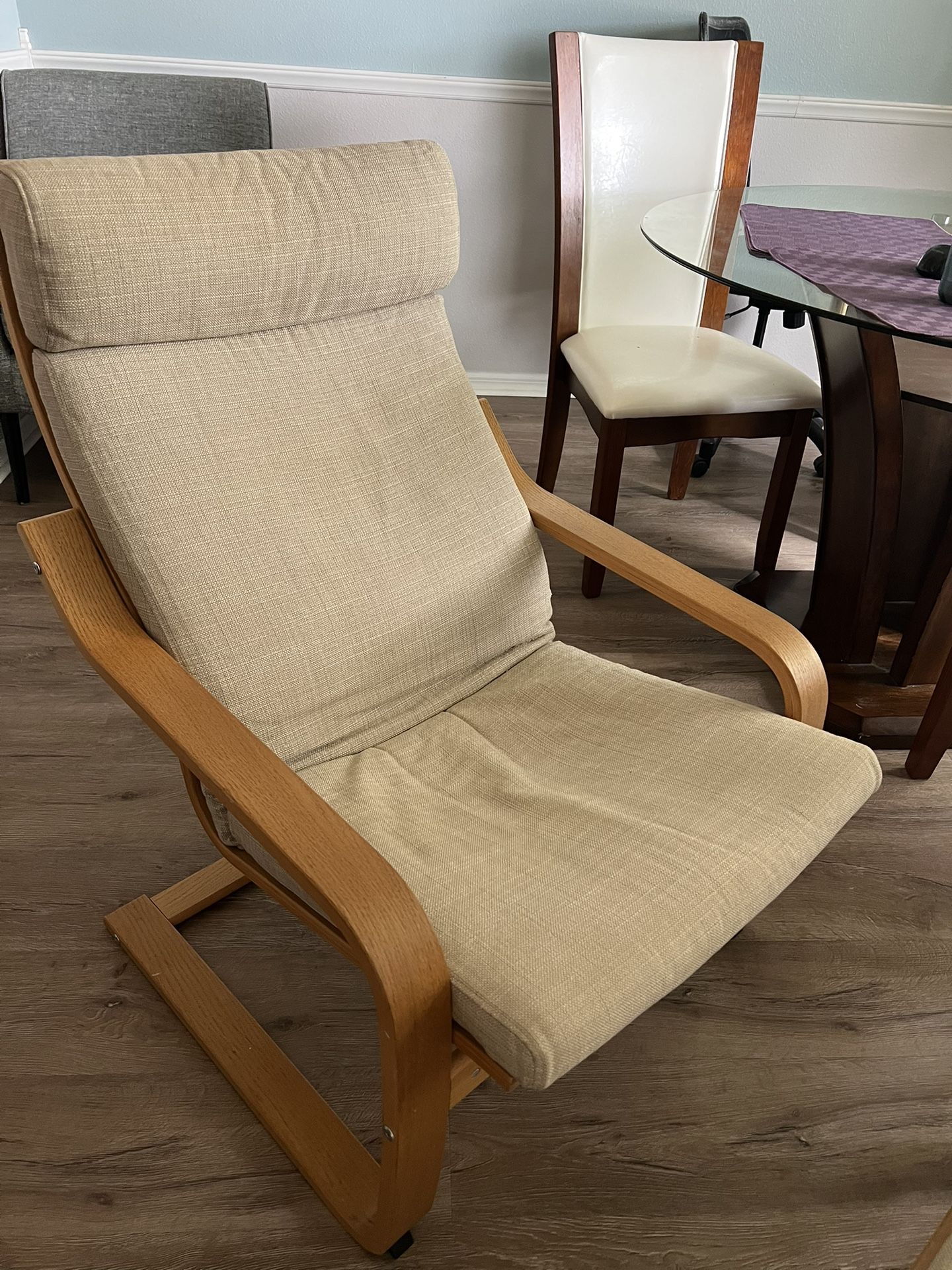 IKEA POANG Chair And Ottoman