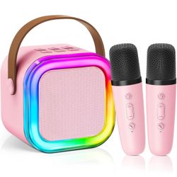 Mini karaoke with two microphones Bluetooth