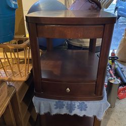 Cherry Wood End Tables 