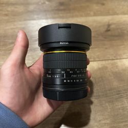 Bower 8mm f/3.5 (fisheye) Manual Lense