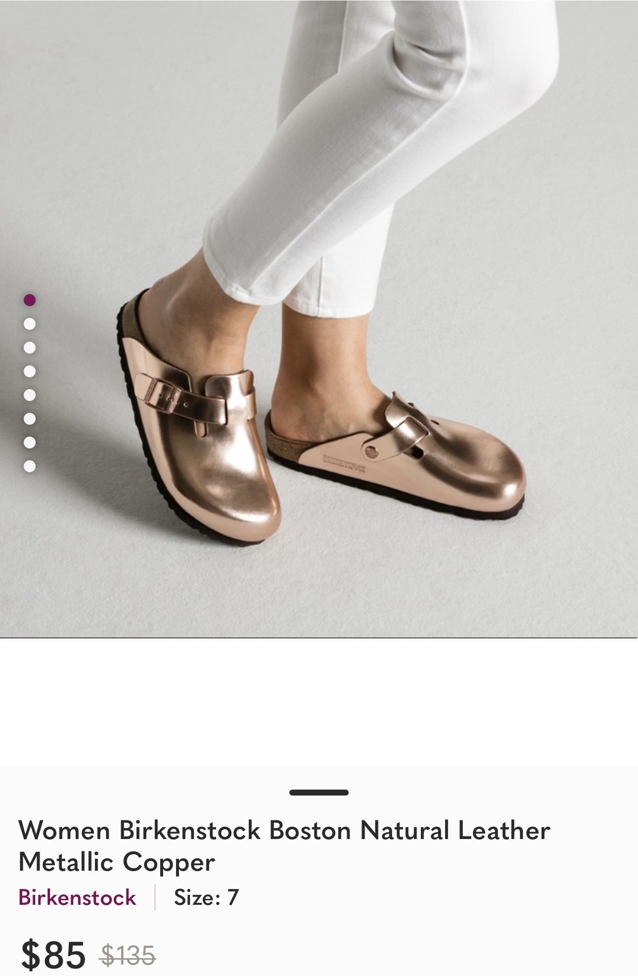Women Birkenstock Metallic Clogs