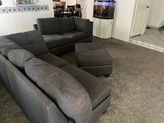 Blue large couch