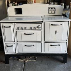 WORKING Antique Wedgewood Dual-Fuel Stove – Model 1022-BRK (1930s)