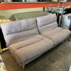 Living Spaces 74" Convertible Futon Sleeper Sofa Bed Clean and Good Condition