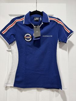 Porsche Woman Tshirt Blue Racing