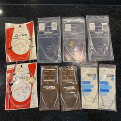 9 Circular Knitting Needles by Susan Bates, Leisure Arts & BOYE (sizes below)