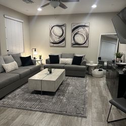 Gray Couch And Coffee Table