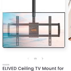  Ceiling TV Mount for Most 37-75 Inch LED
