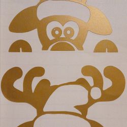 Christmas Raindeers 🎄anime Window Peekers for Sale. Car Decals Vinyl Stickers