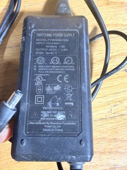 FY0(contact info removed)00 42V 1.5A Lithium Battery Charger Power Supply for 36V Battery