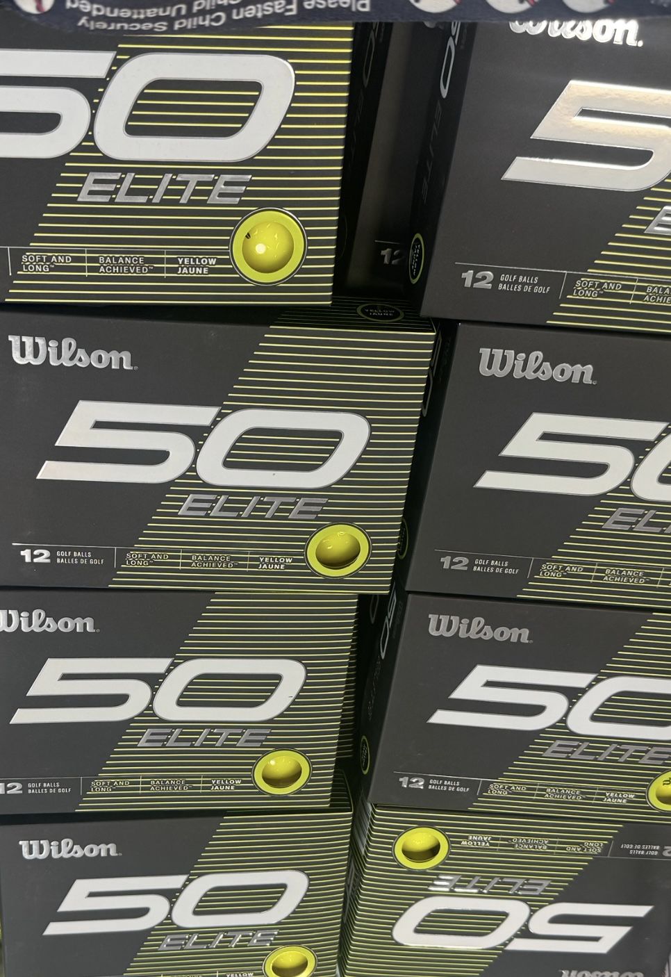 One dozen BRAND NEW Wilson Staff Fifty Elite golf balls Yellow Lot