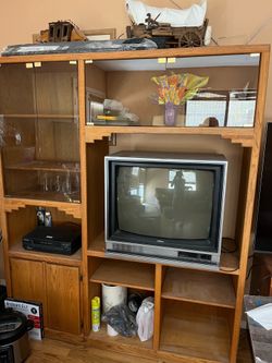 Oak wall unit