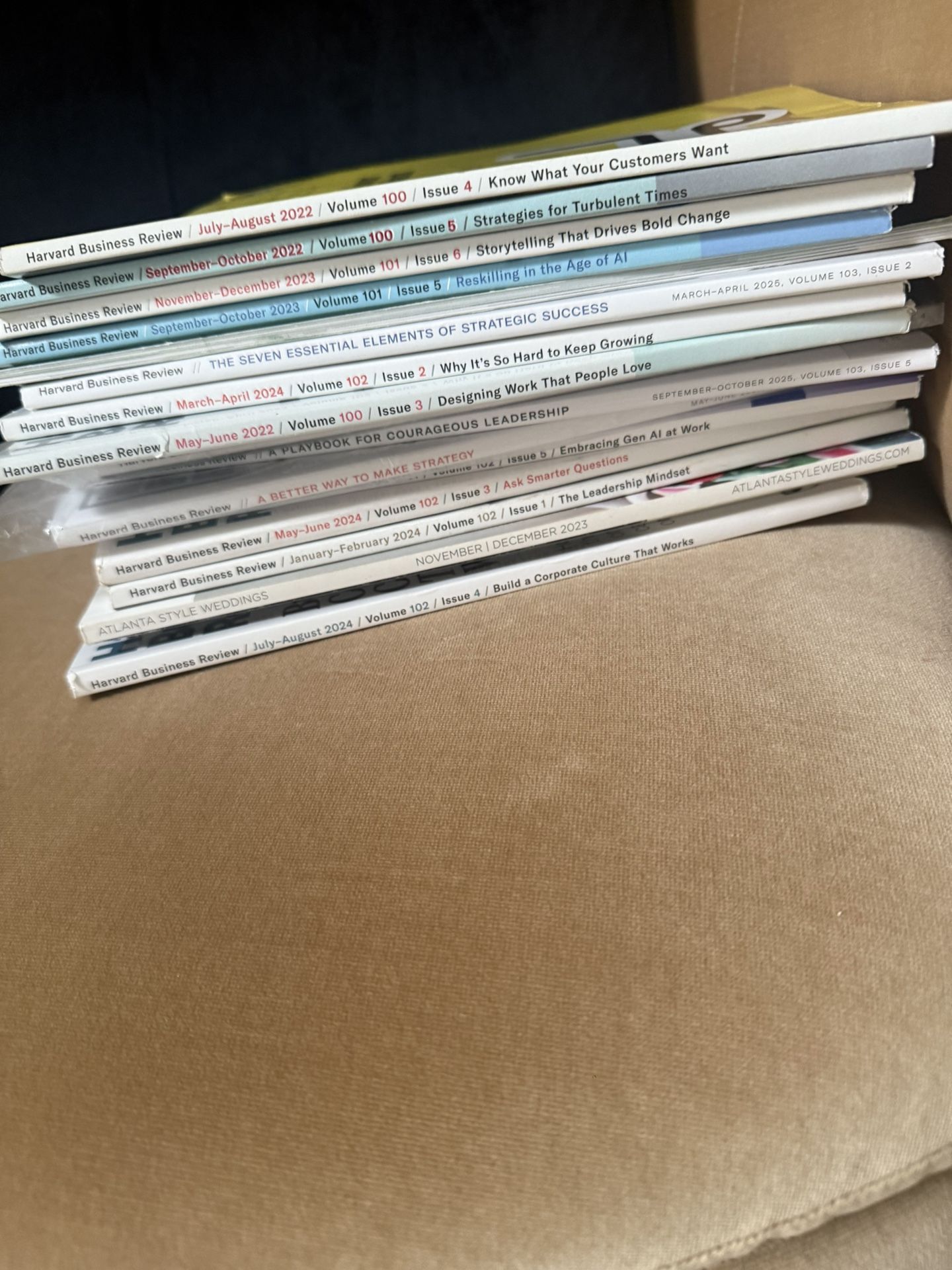 2 Years Worth Of Harvard Business Review Magazines