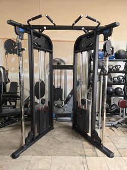 Muscle D 88" Dual Adjustable Pulley Functional Trainer Gym Equipment Exercise Fitness Machine