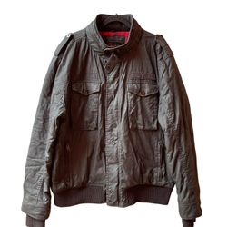 RARE Schott Bros Sz 2XL Black Red Flannel Lined Hooded Jacket 