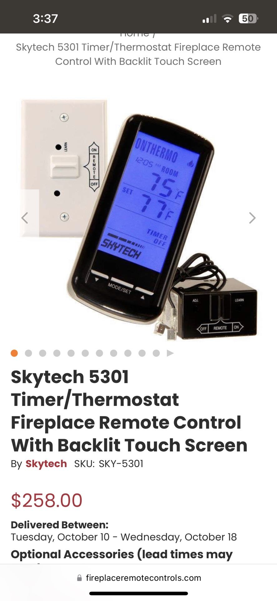 Universal fireplace remote Control