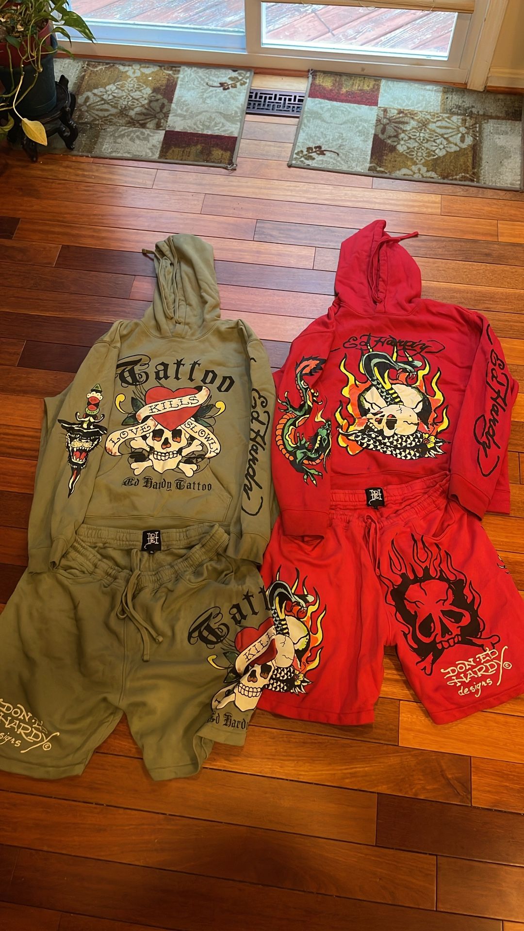 Ed Hardy Shorts Hoodie Full Sets
